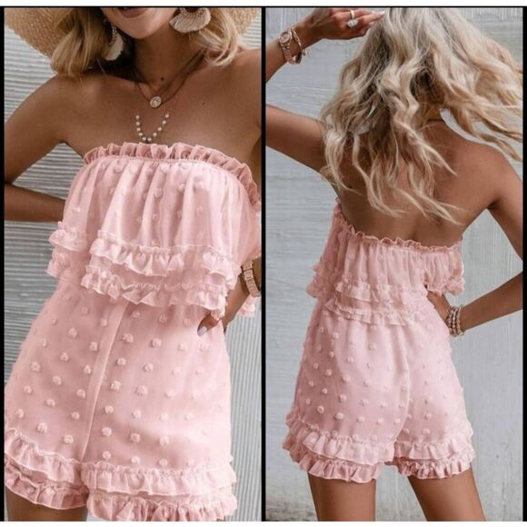 Simplee Pants - Simplee Off the Shoulder White Short Romper Large NWOT NEW